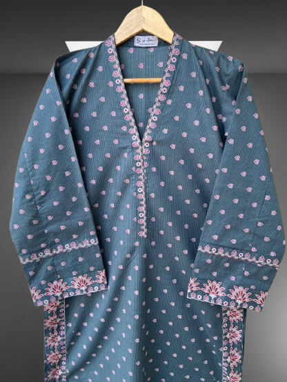 Single Elegant Printed Lawn Suit