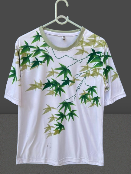 Sangenoor TS027- Women's Long sleeves white Tshirt and Green full Trouser-Soft micro fiber for Summer/Winter