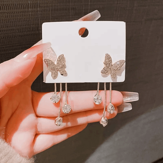 Butterfly Dangle Earrings – Perfect for Daily & Vacation Wear (B085)