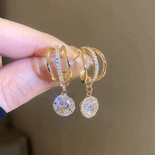 Faux Cubic Zirconia Earrings – Vintage Bohemian Style Earrings (B081)