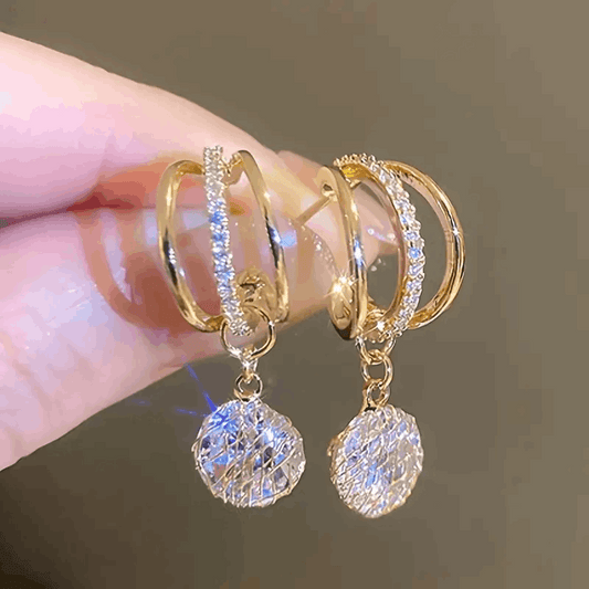 Faux Cubic Zirconia Earrings – Vintage Bohemian Style Earrings (B081)