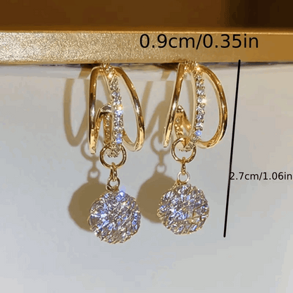 Faux Cubic Zirconia Earrings – Vintage Bohemian Style Earrings (B081)